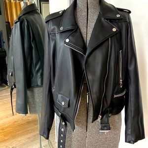 Faux leather jacket